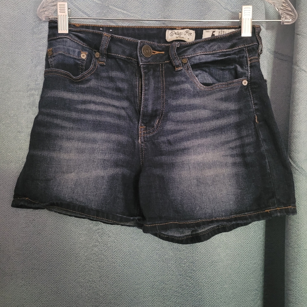 Dark wash jean shorts